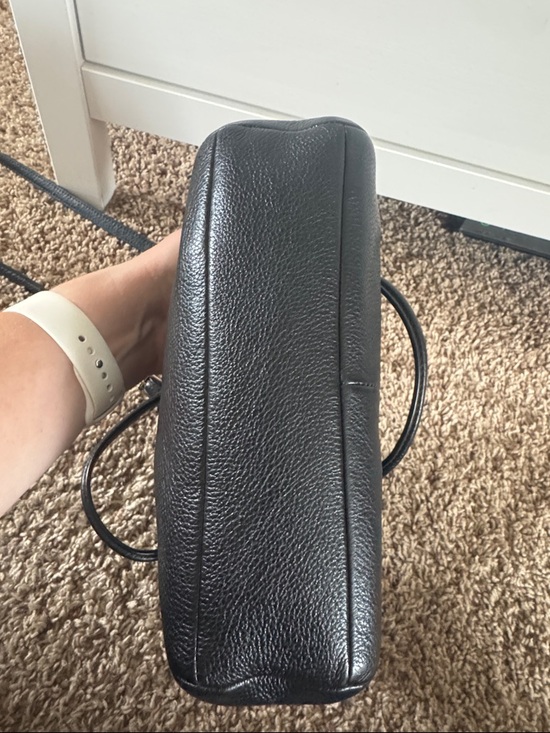 Coach Mini Kelsey Satchel 57563 in Black Pebbled Leather with Gold Hardware - Picture 7 of 13